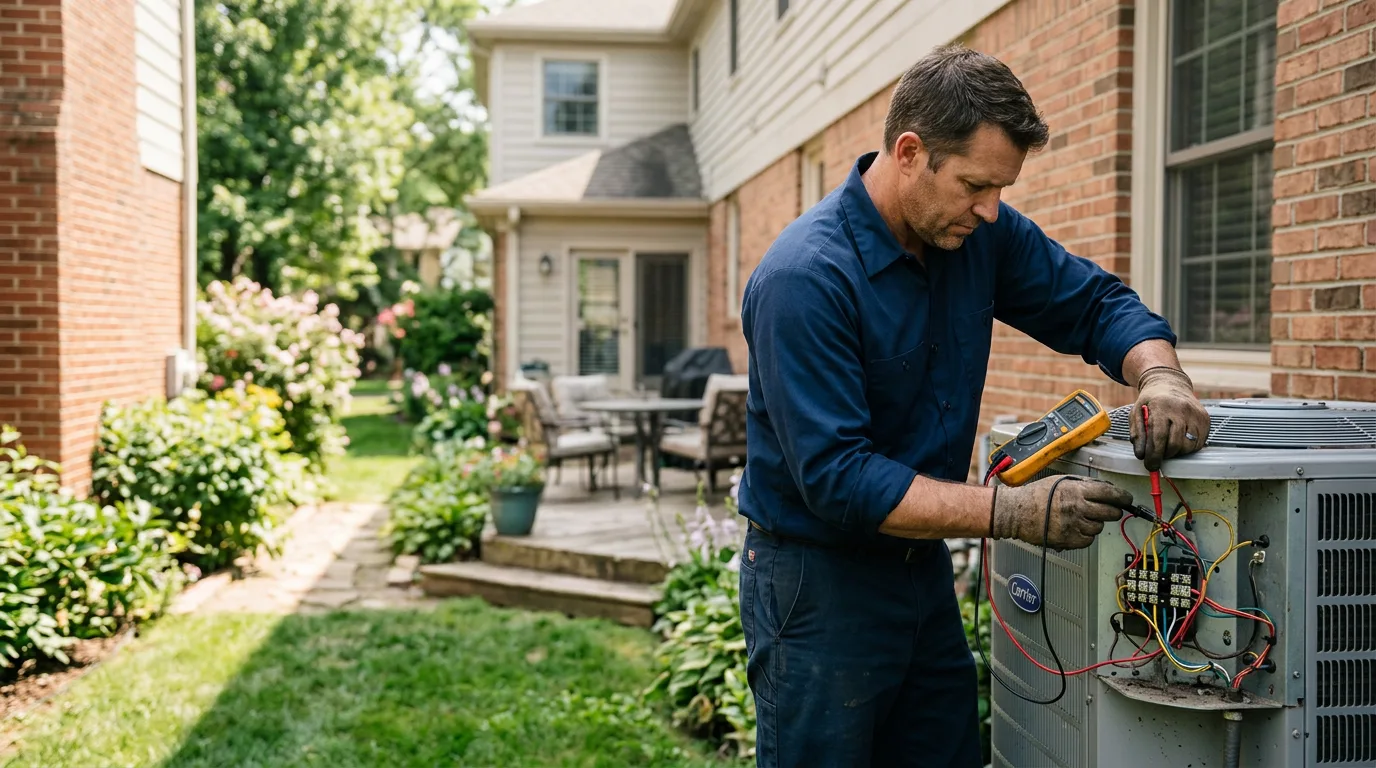 HVAC technician working near Clarks Hill, IN